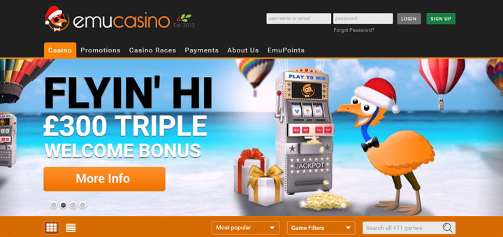 Emucasino - обзор биткоин казино